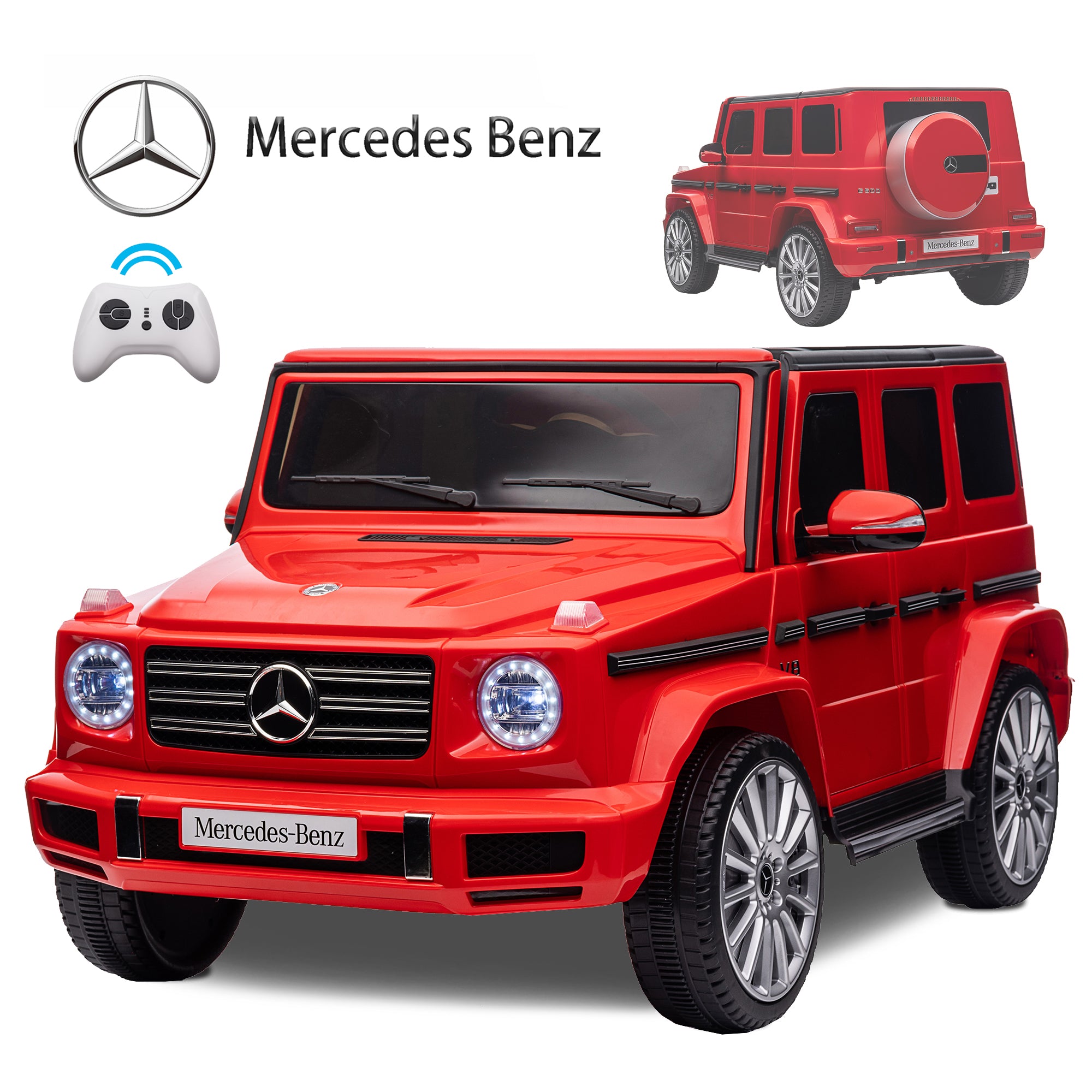 24V Ride on Car with Remote Control for Kids Mercedes Benz Ride on Car Toy for Boys and Girls 3-6 Years Old, Electric Vehicle, Bluetooth, LED Light, White