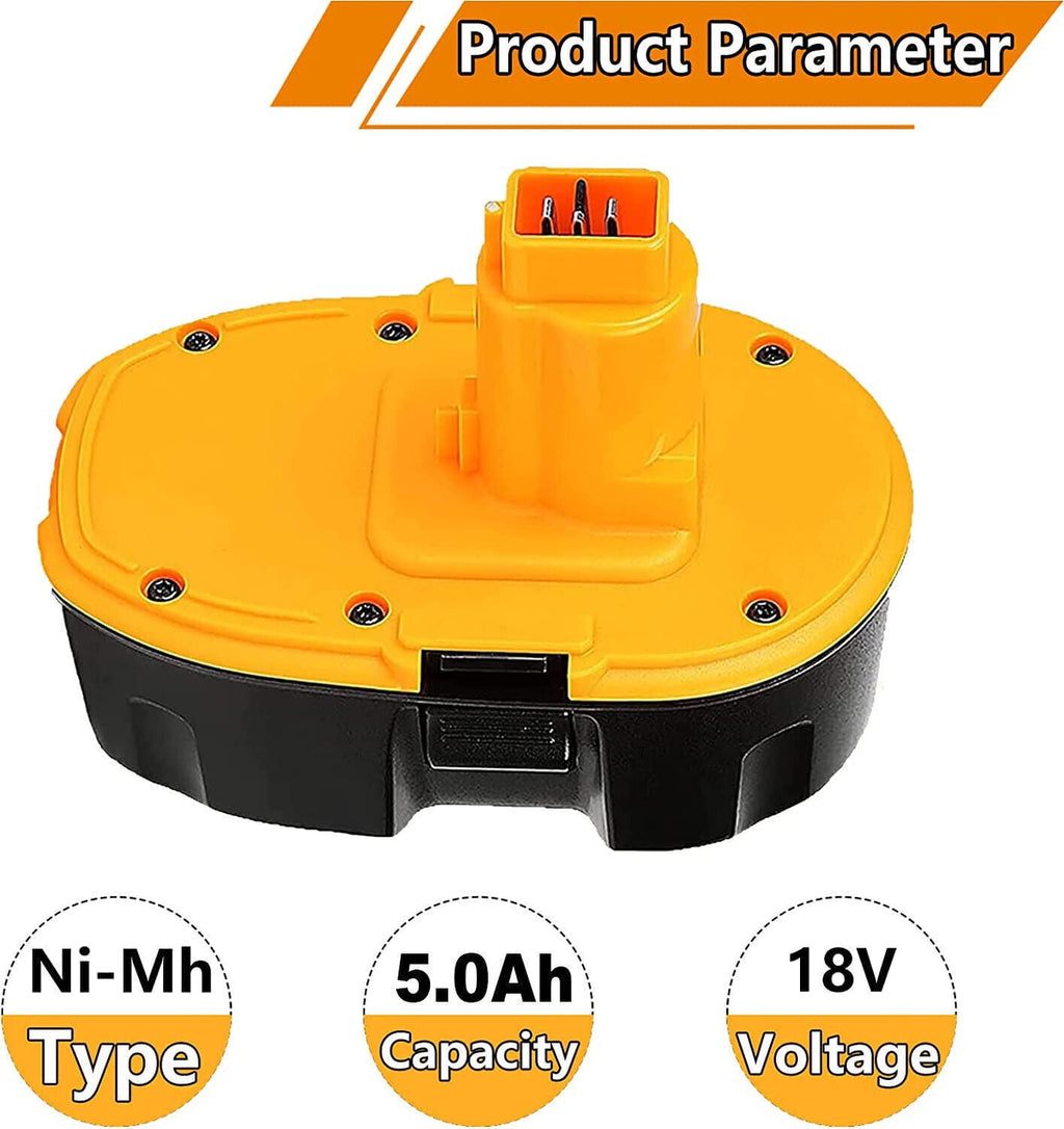 2Pack 18V Battery for Dewalt 18 Volt XRP Battery DC9096-2 DC9098 DC9099 DW9096