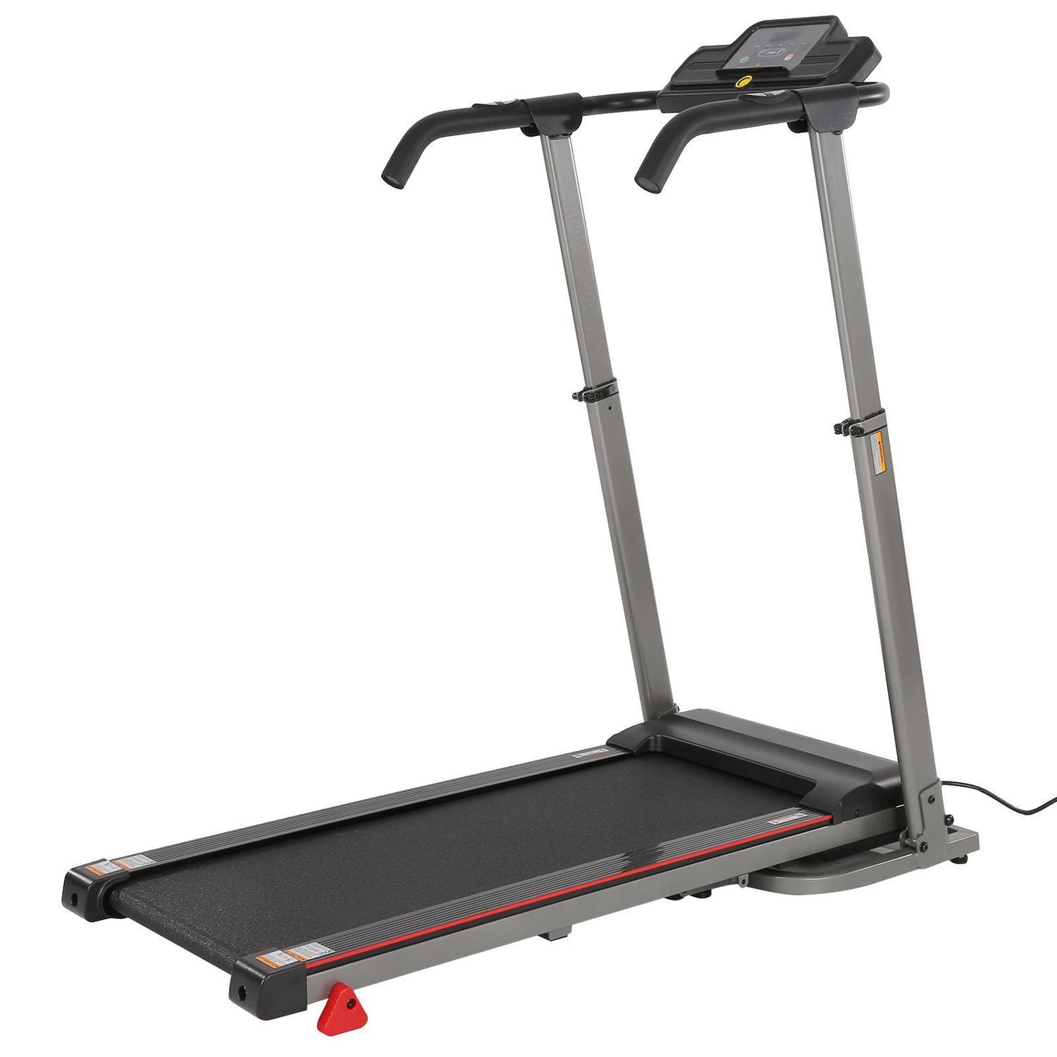 ADNOOM 300Lbs Treadmill with Desk - 2.5 HP Portable Folding Treadmill for Home, Running Machine with Incline（Gray）