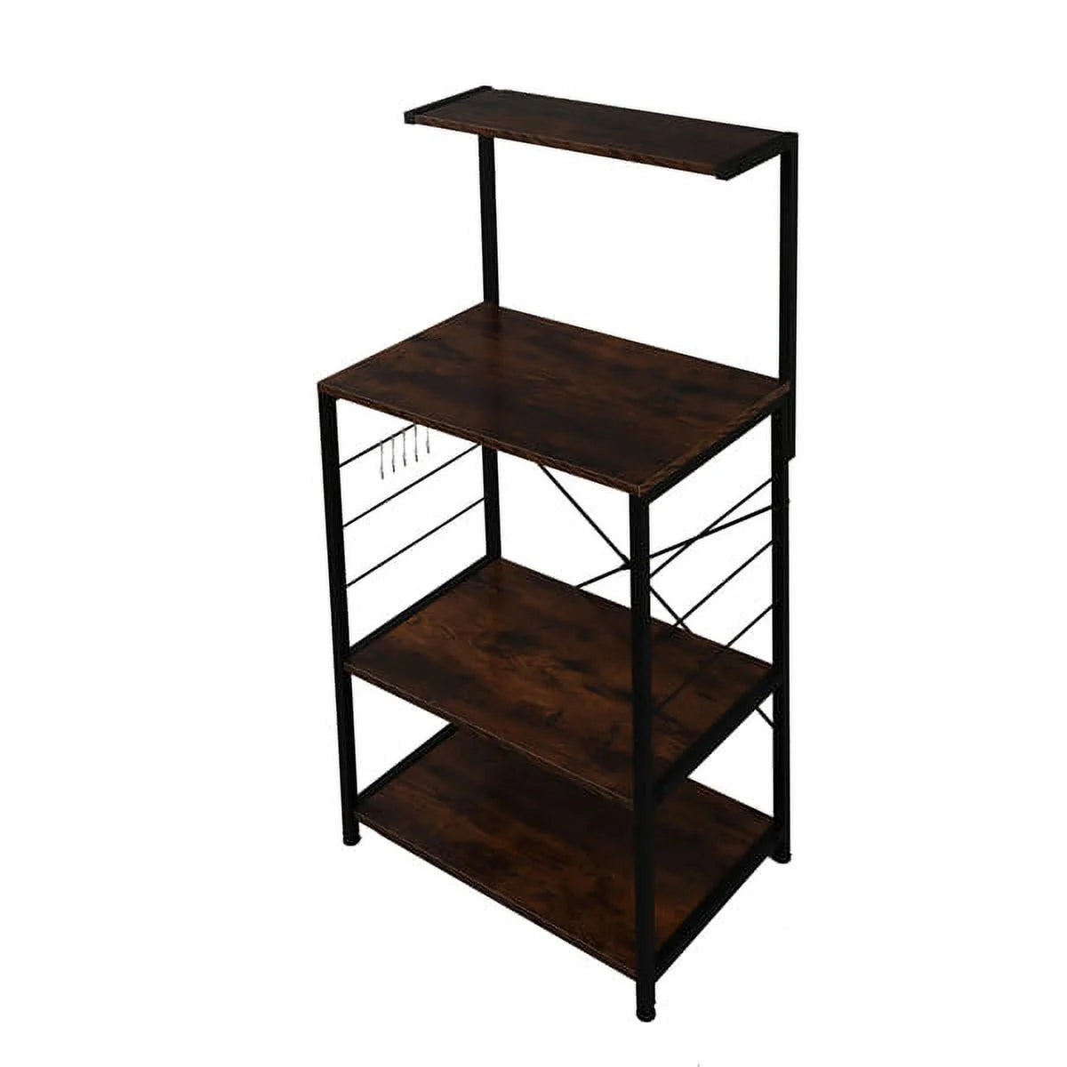 4 Tier Corner Bakers Rack, Microwave Stand Racks Storage Shelf for Kitchen Living Room Office