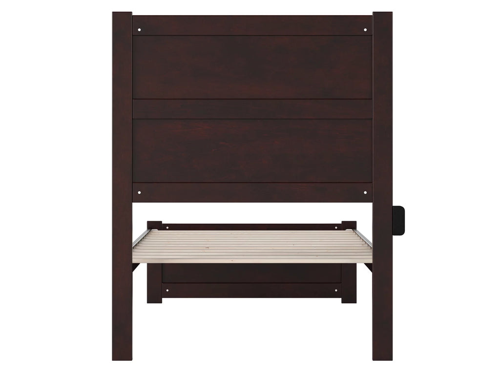 AFI NoHo 14" Twin Wood Platform Bed with Modern Panel Headboard and Footboard, Espresso