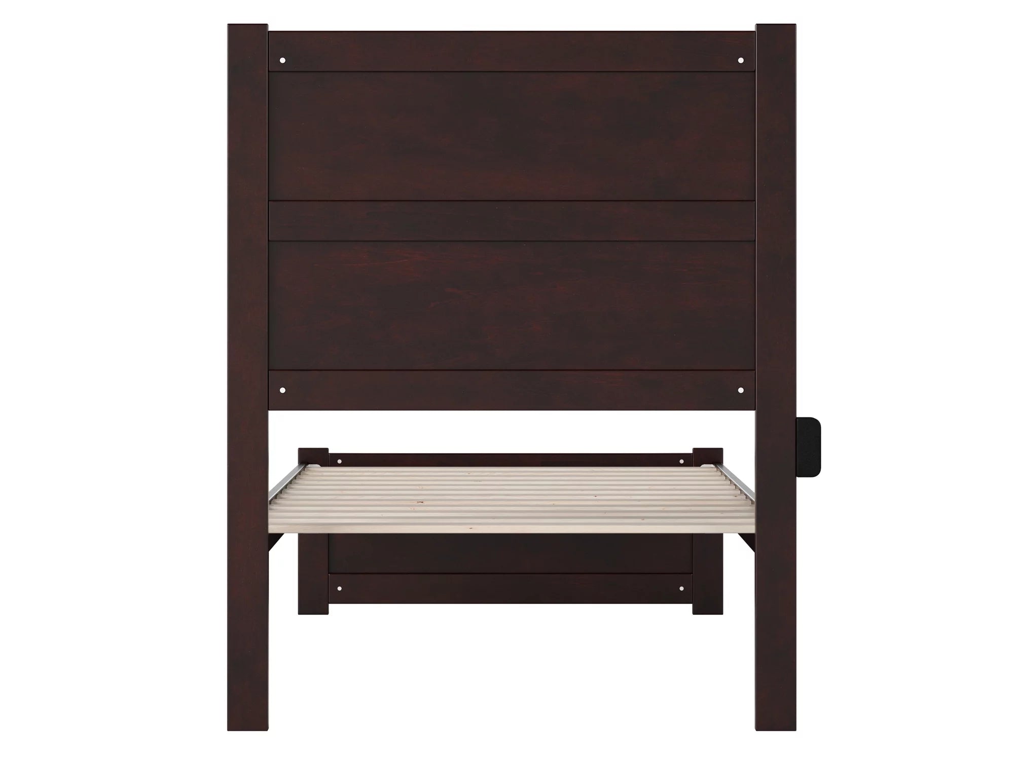 AFI NoHo 14" Twin Wood Platform Bed with Modern Panel Headboard and Footboard, Espresso