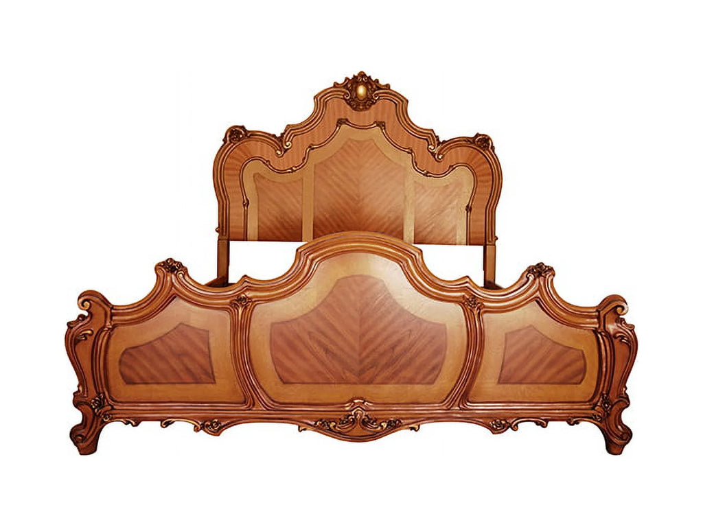 ACME Picardy Eastern King Bed in Honey Oak Finish