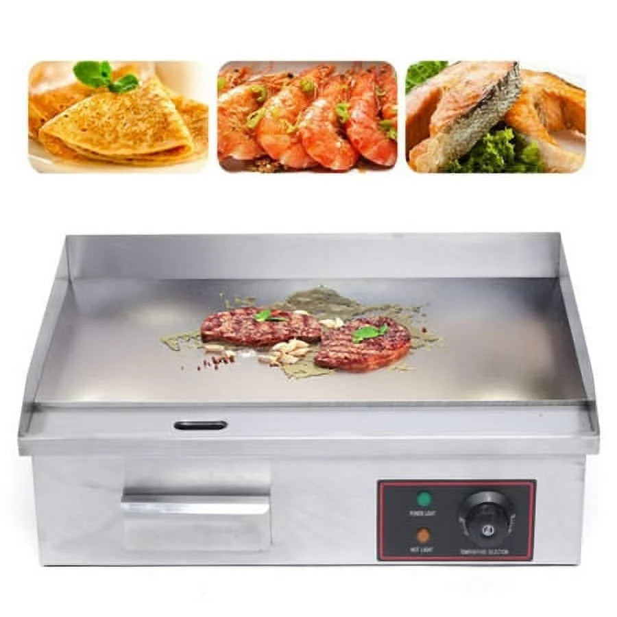 3000W 22" Commercial Electric Griddle Flat Top Grill Hot Plate BBQ Countertop