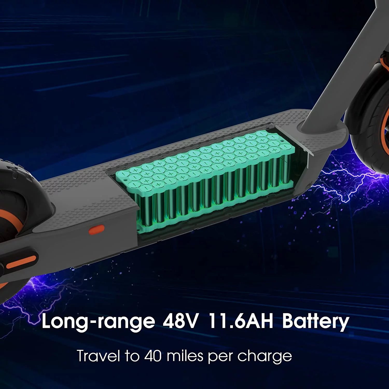 Adult Electric Scooter, 10" Air Tire, 40 Miles Long-Range Battery, 19 Mph with Powerful 350W Motor, Bright Headlight and Taillight, Folding for Travel Double Braking System (Black)