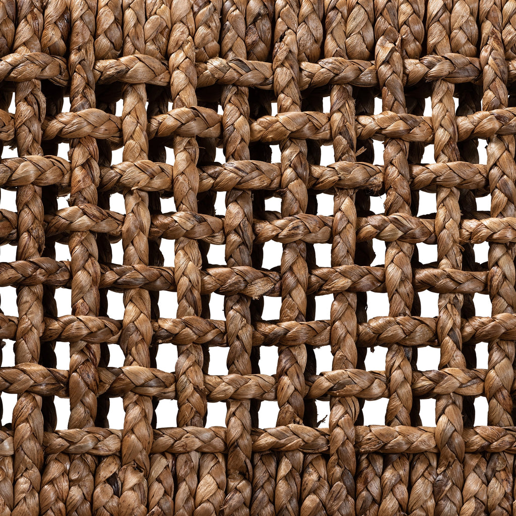 bali & pari Alise Mahogany wood and Seagrass BOHO Counter Stool, Natural Brown