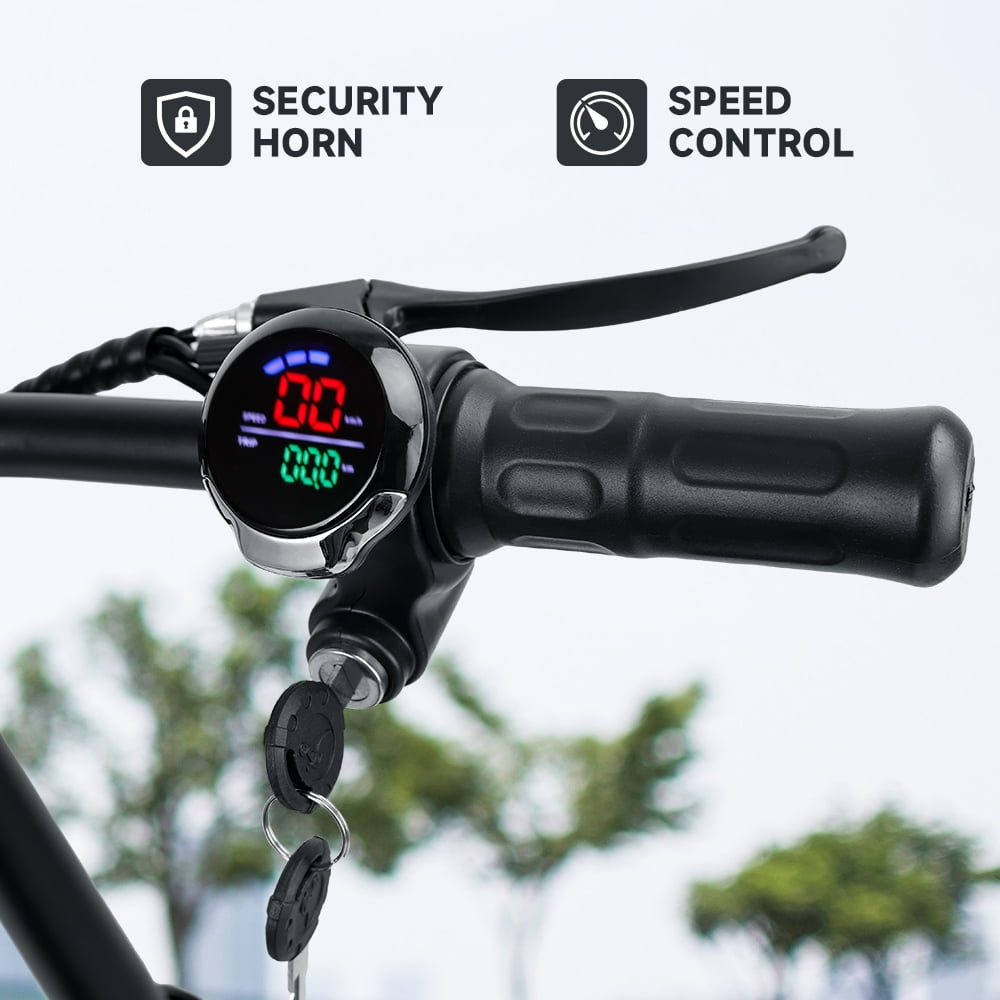 ARTUDATECH 500W Adult Shock Absorption Electric Scooter with Seat 12" Commuter Electric Scooter With Carry Basket - Up to 25 Miles 18.6MPH