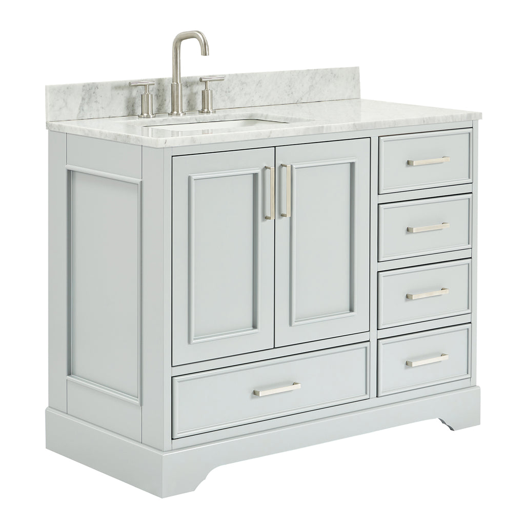 Ariel M043slcw2rvo Stafford 43" Free Standing Single Basin Vanity Set - Grey