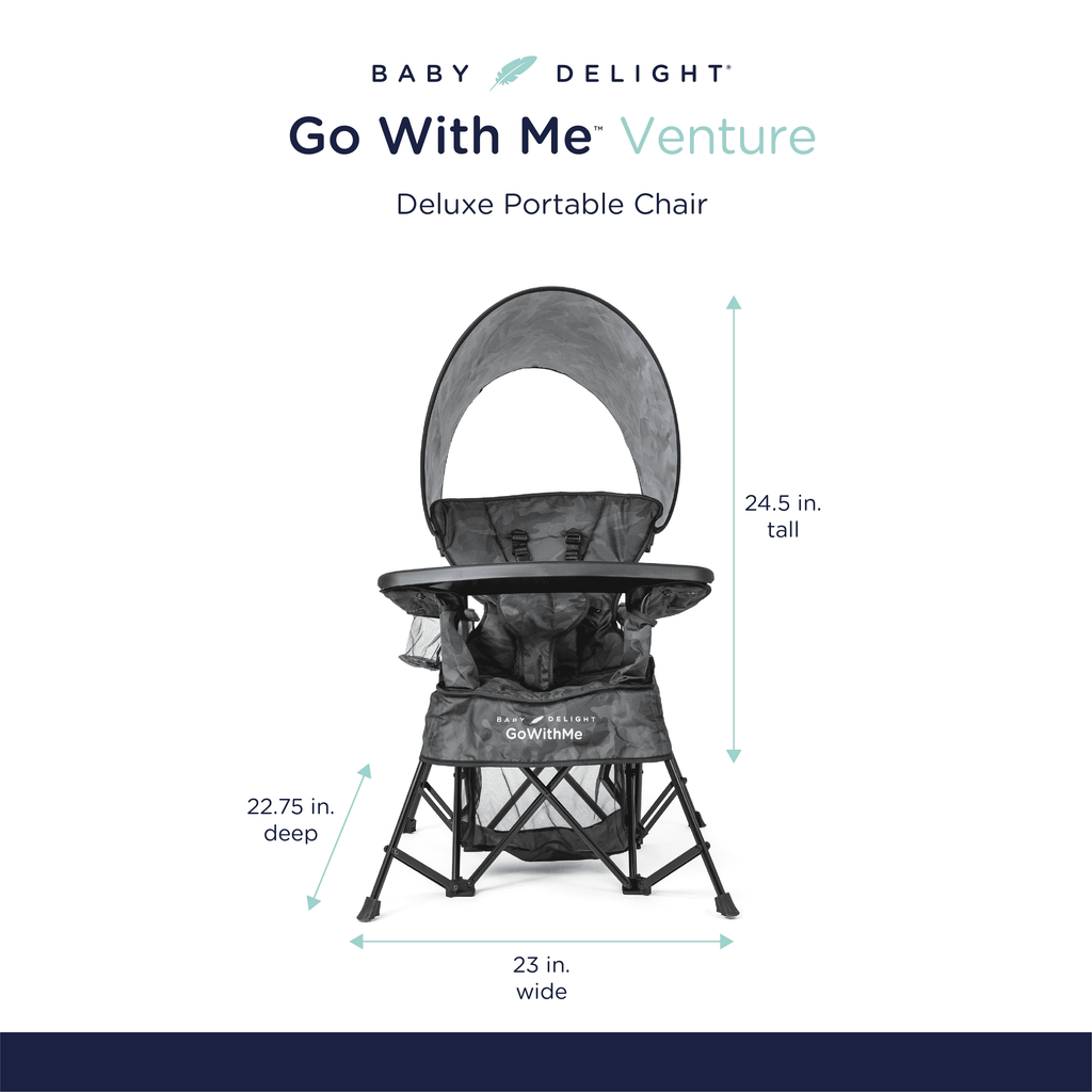 Baby Delight Go with Me Venture Deluxe Portable Infant Chair, Carbon Camo (Unisex)