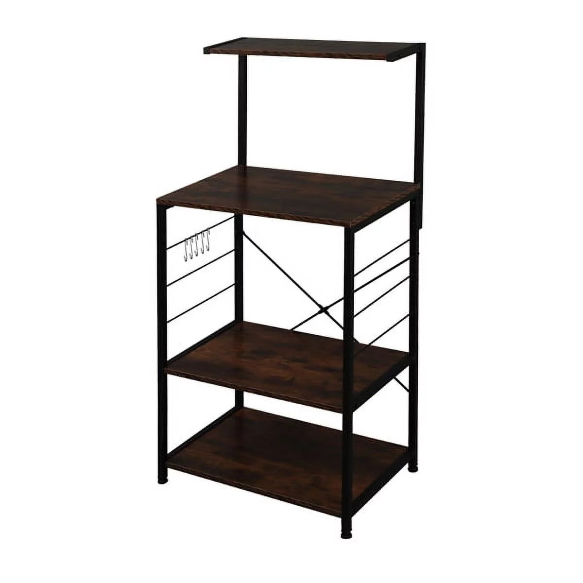 4 Tier Corner Bakers Rack, Microwave Stand Racks Storage Shelf for Kitchen Living Room Office