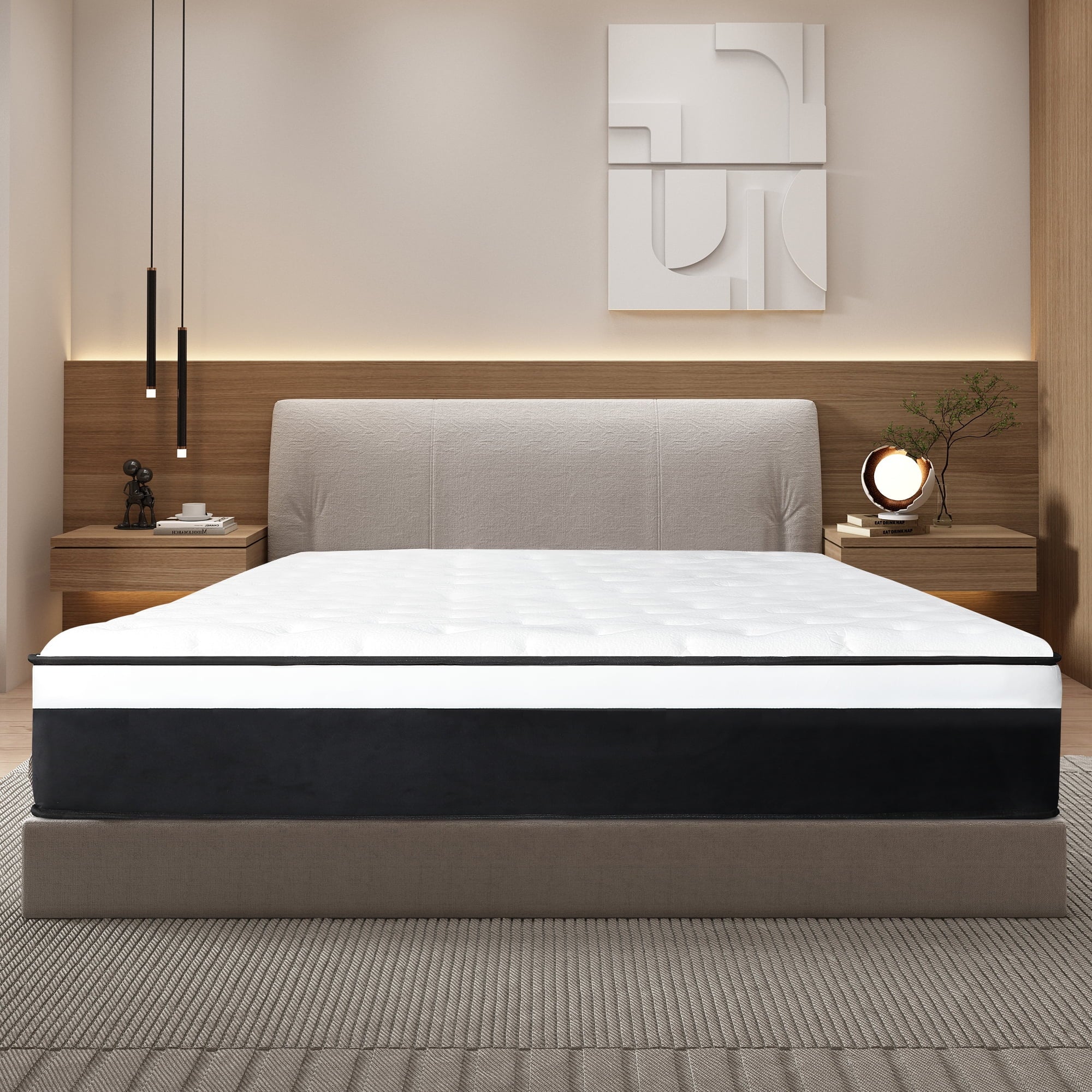 12 inch Queen Mattress,Hybrid Mattresses Medium Firm in a Box