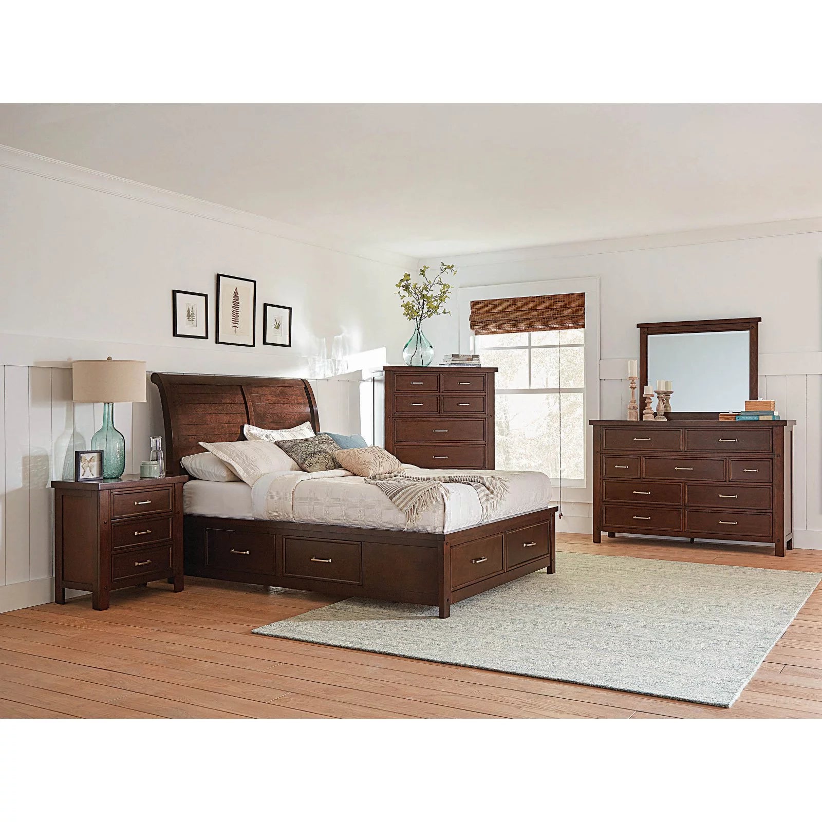 Barstow Queen Storage Bed Pinot Noir