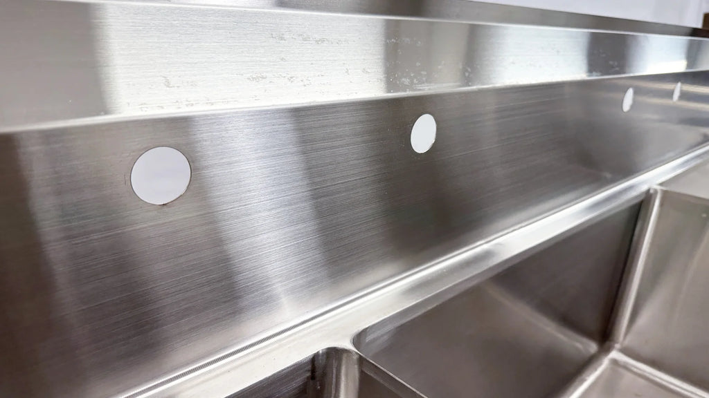 120 in. Stainless Steel 3 Compartment Sink, Freestanding Commercial Sink, NSF Certified