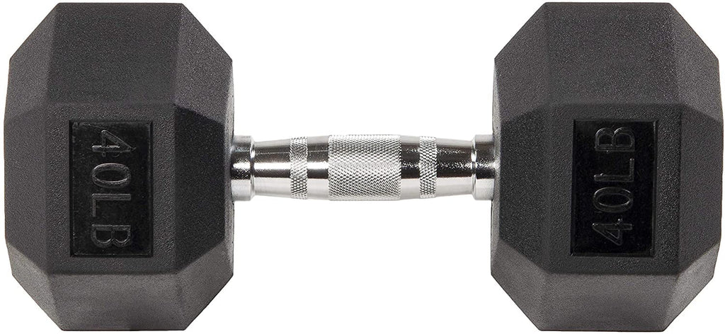 BalanceFrom Rubber Encased Hex Dumbbells, 20 Lbs. Pair