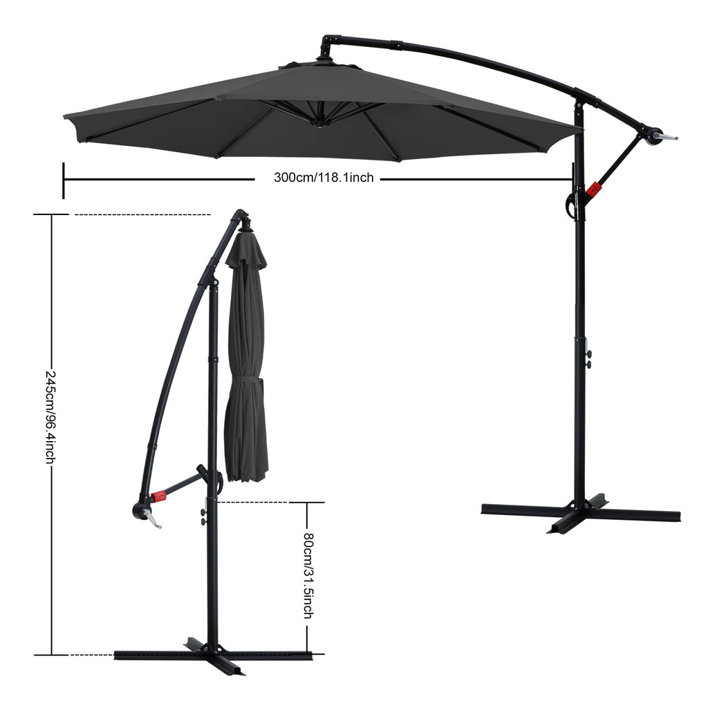 ABCCANOPY 10 FT Patio Umbrellas with Crank & Cross Base for Garden, Backyard, Pool and Beach, 12+ Colors(Turquoise)