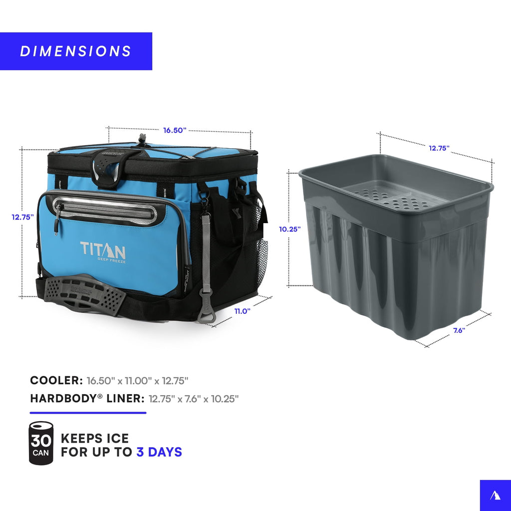 Arctic Zone® Titan Deep Freeze® 30 Can/20 Quart Zipperless Hardbody® Cooler - Citrus
