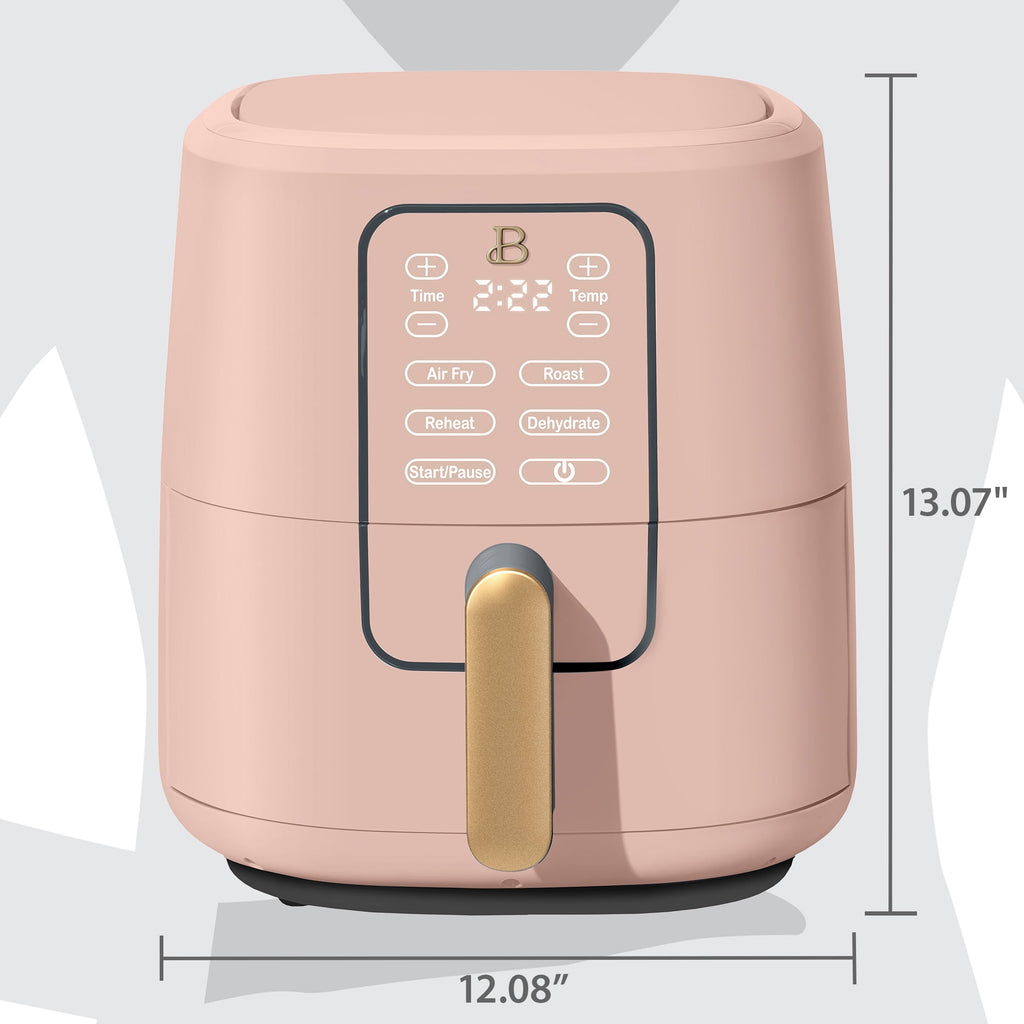 Beautiful 6 Qt Air Fryer with TurboCrisp Technology and Touch-Activated Display, White Icing by Drew Barrymore