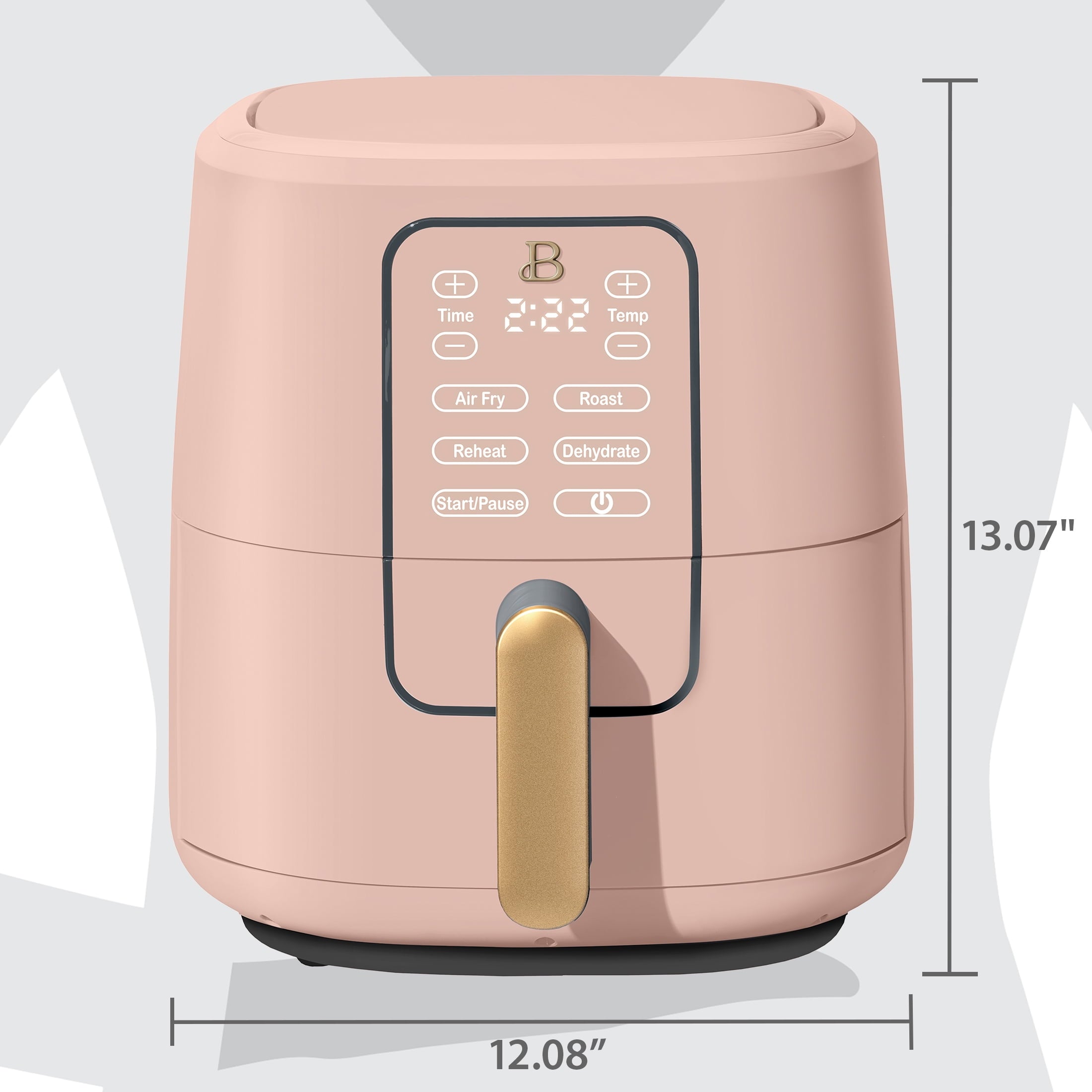 Beautiful 6 Qt Air Fryer with TurboCrisp Technology and Touch-Activated Display, White Icing by Drew Barrymore