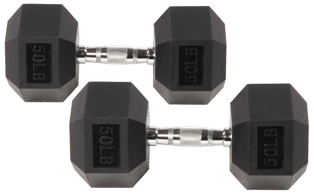 BalanceFrom Rubber Encased Hex Dumbbells, 20 Lbs. Pair