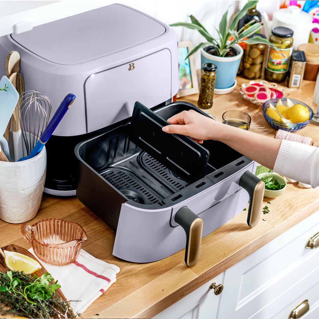 Beautiful 9 QT TriZone Air Fryer, White Icing by Drew Barrymore