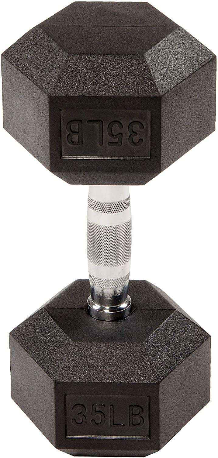 BalanceFrom Rubber Encased Hex Dumbbells, 20 Lbs. Pair