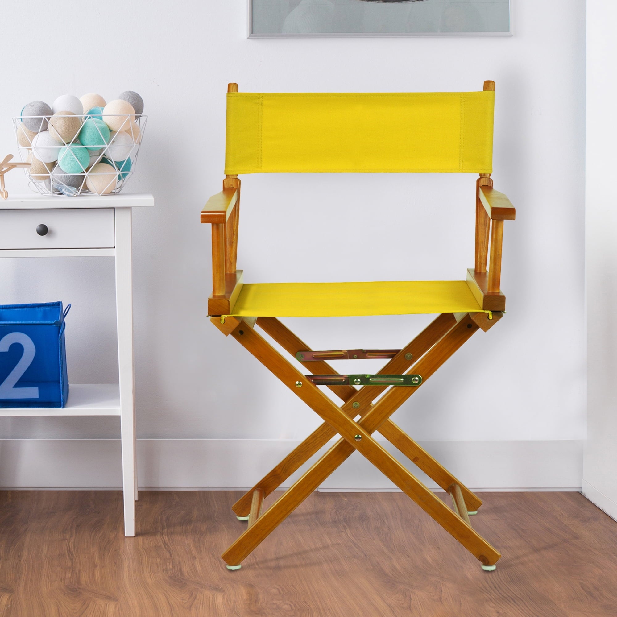 "18" Director's Chair Honey Oak Frame-Magenta Canvas"