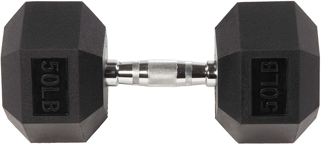 BalanceFrom Rubber Encased Hex Dumbbells, 20 Lbs. Pair