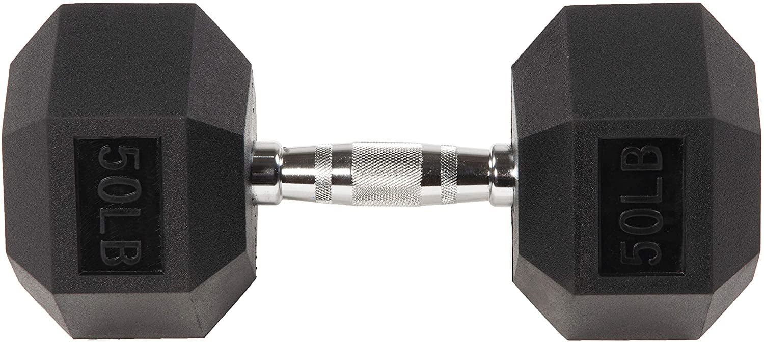 BalanceFrom Rubber Encased Hex Dumbbells, 20 Lbs. Pair