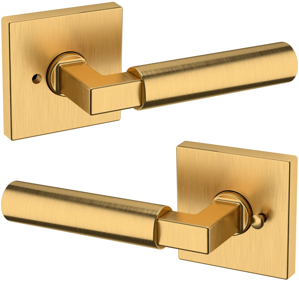 Baldwin L029.Priv L029 Gramercy Privacy Door Lever Set - Bronze