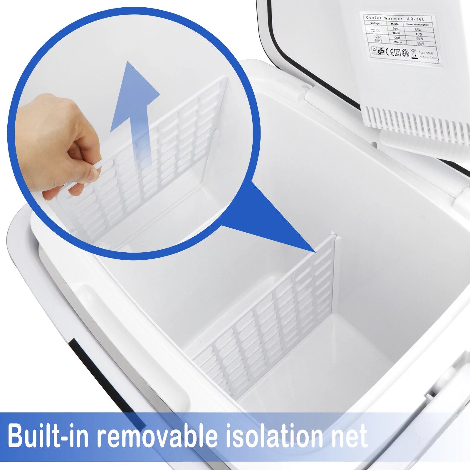 2023 Newest Portable Iceless Thermoelectric Cooler Warmer Low Noise Car Electric Refrigerator Mini Fridge for Car Travel Trip Caming