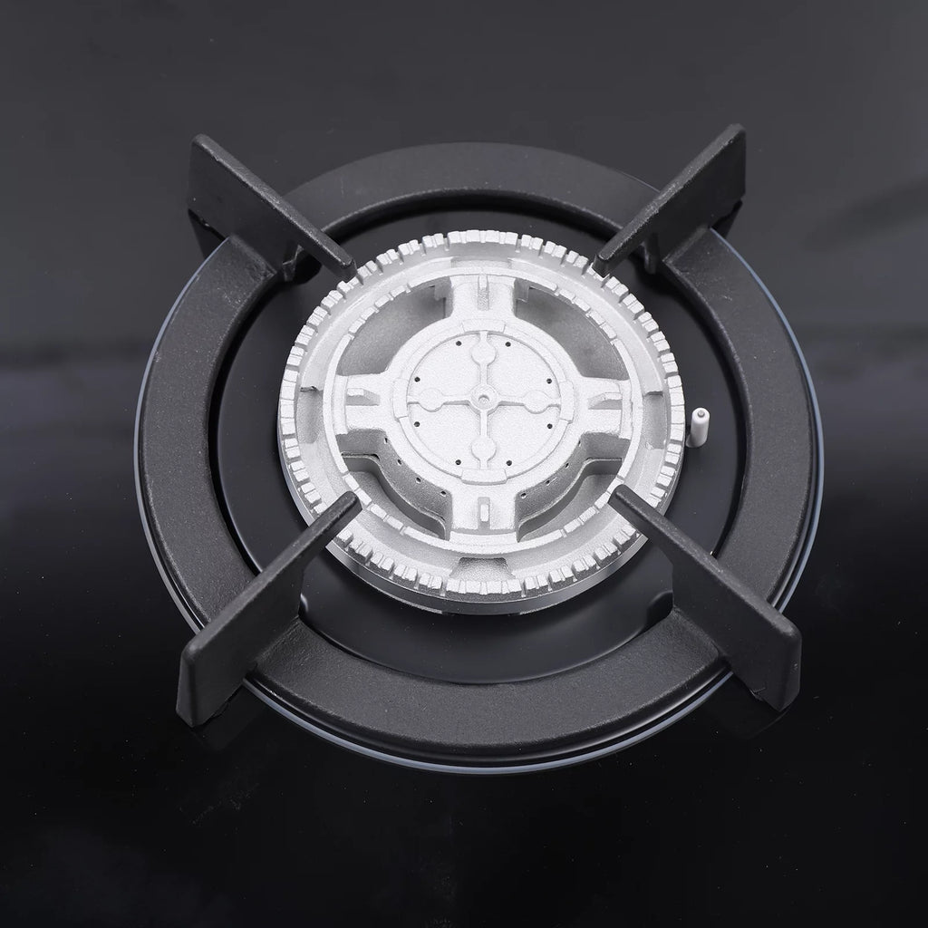 35 Inch Built-in Gas Cooktop 5 Burners Gas Stove Gas Hob Stovetop Stainless Steel Cooktop Cast Iron Grates, Black