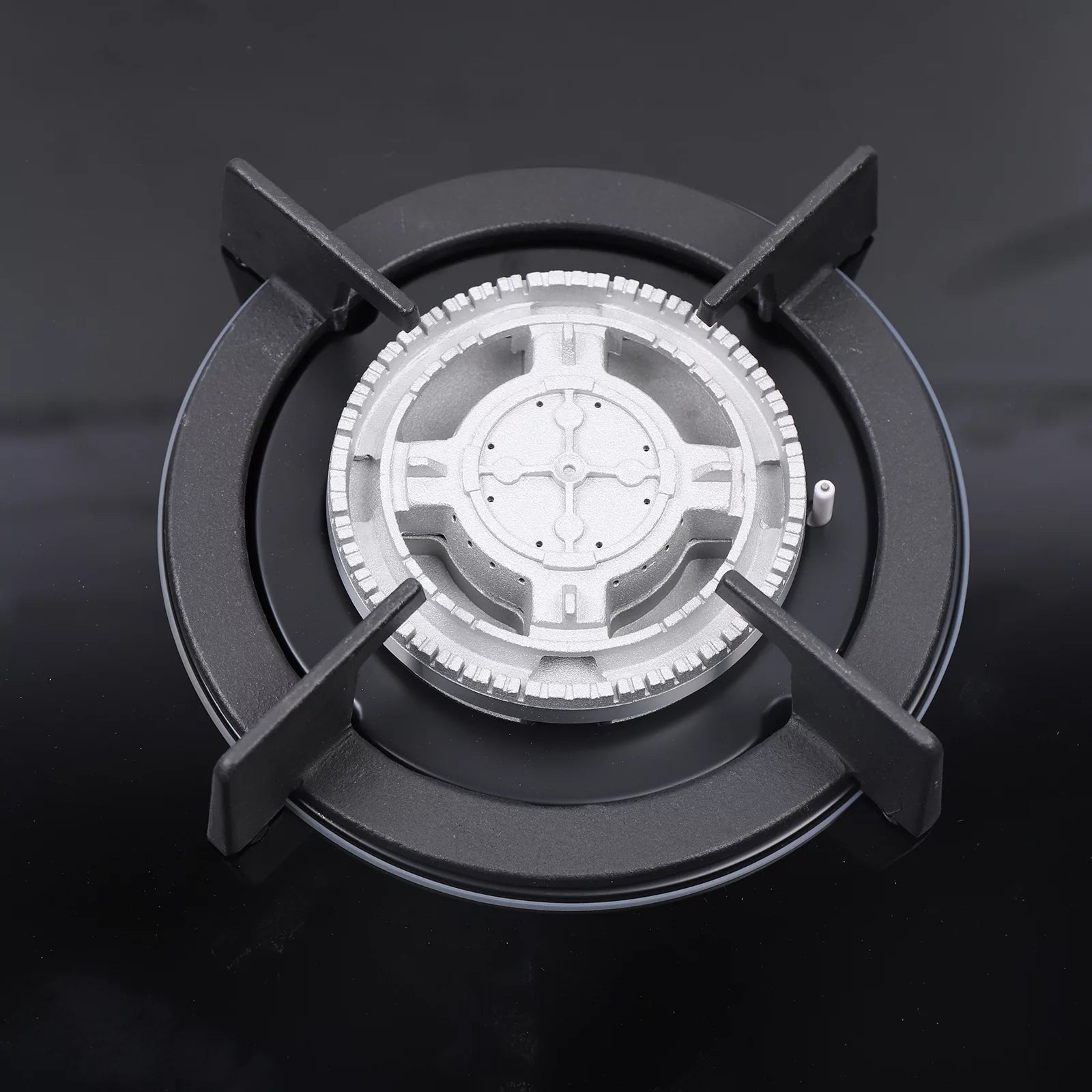 35 Inch Built-in Gas Cooktop 5 Burners Gas Stove Gas Hob Stovetop Stainless Steel Cooktop Cast Iron Grates, Black