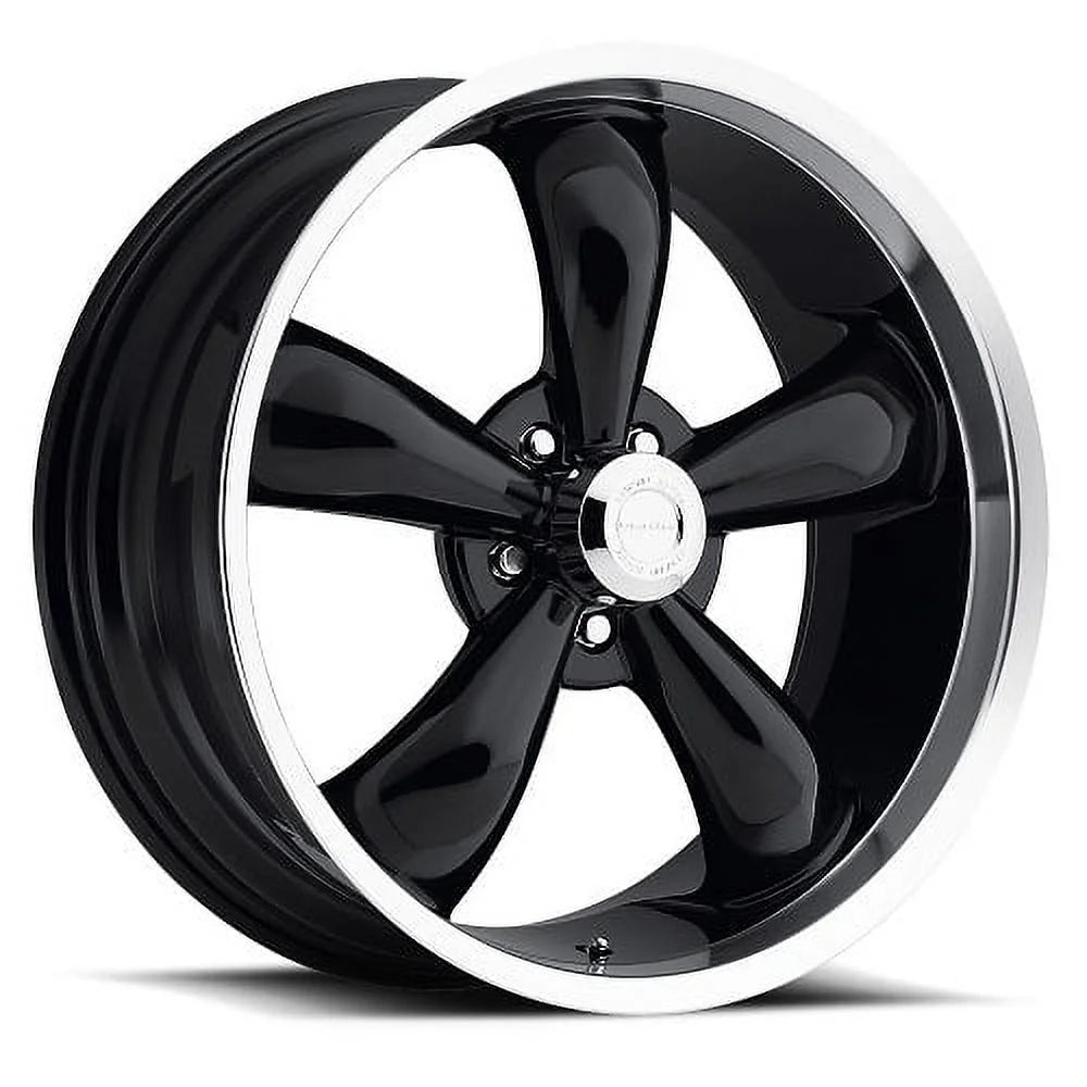18x8.5 American Muscle 142 Legend 5 Black Machined Wheel 5x115 (10mm)