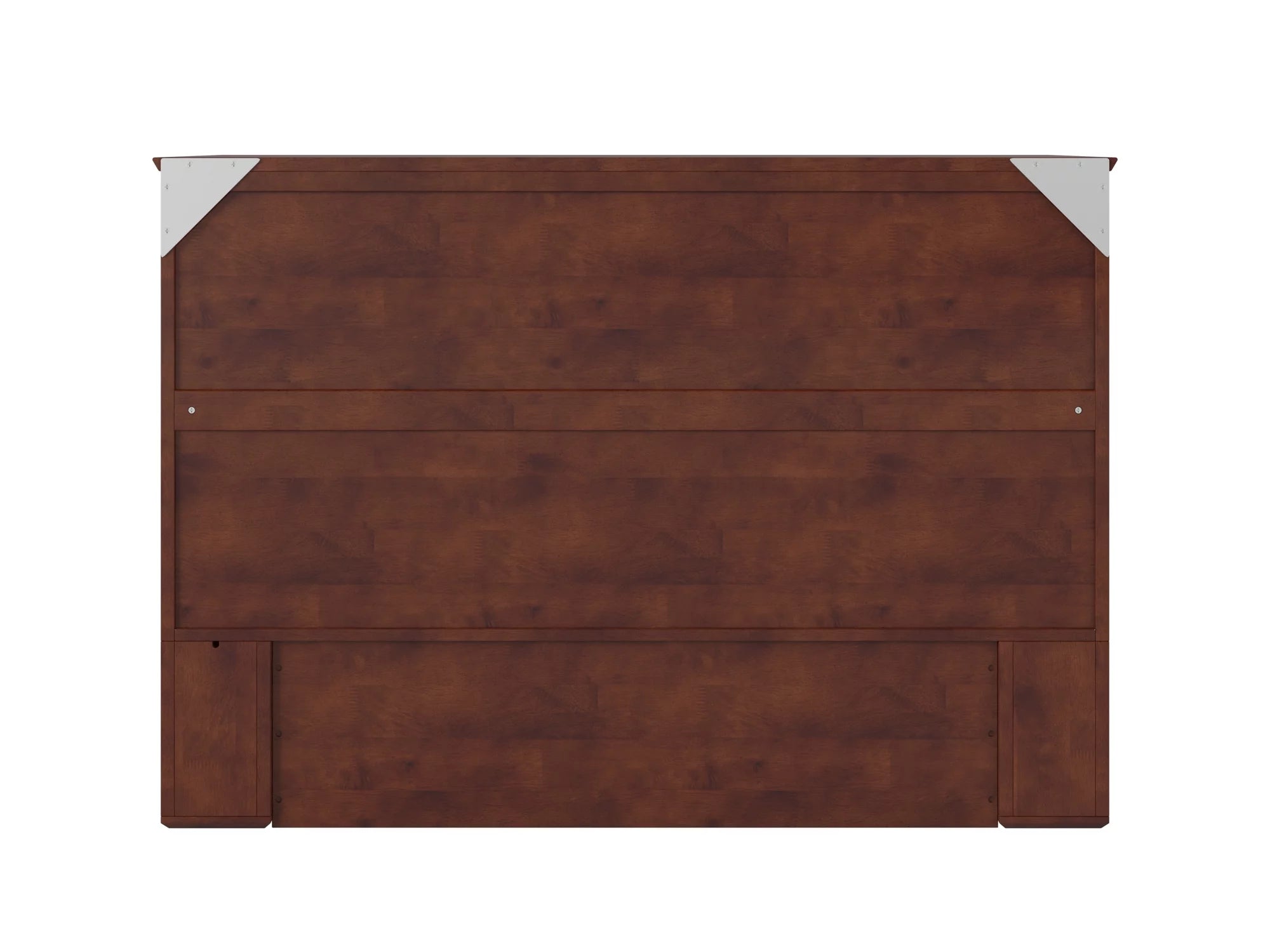 AFI Southampton Full Wood Murphy Bed Chest with Mattress, Drawer & Charger in Walnut