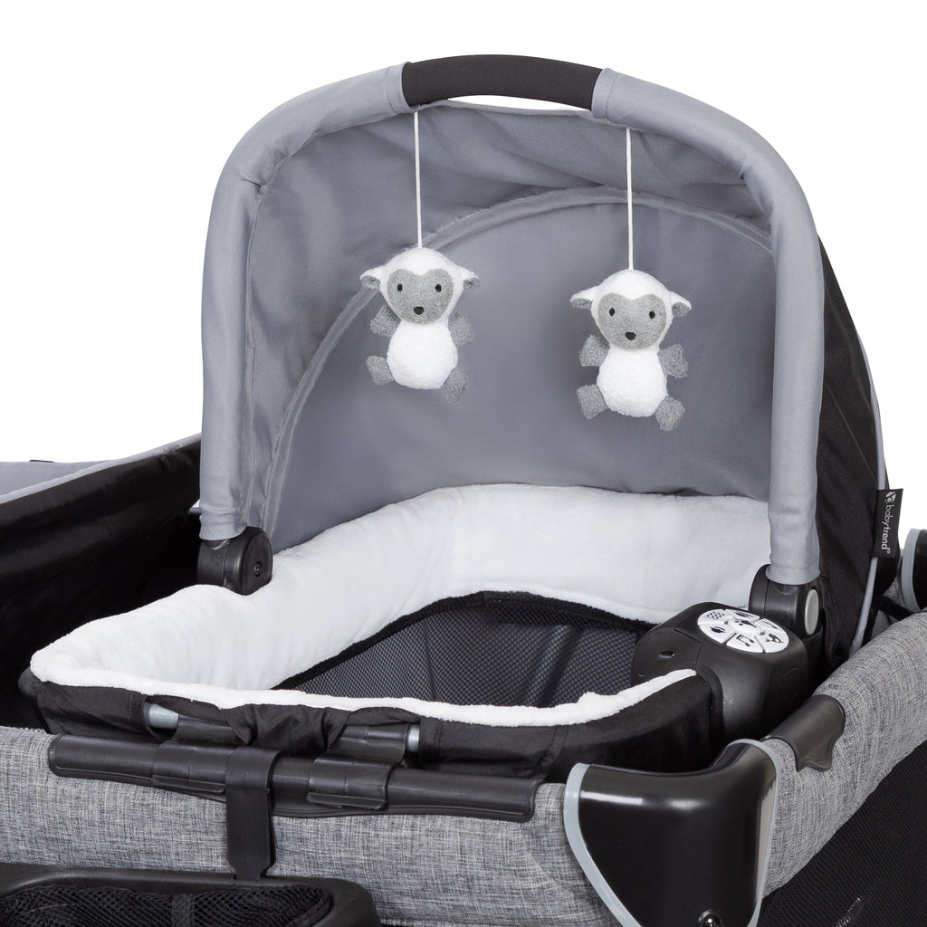 Baby Trend Simply Smart Nursery Center Playard with Bassinet and Travel Bag - Whisper Grey