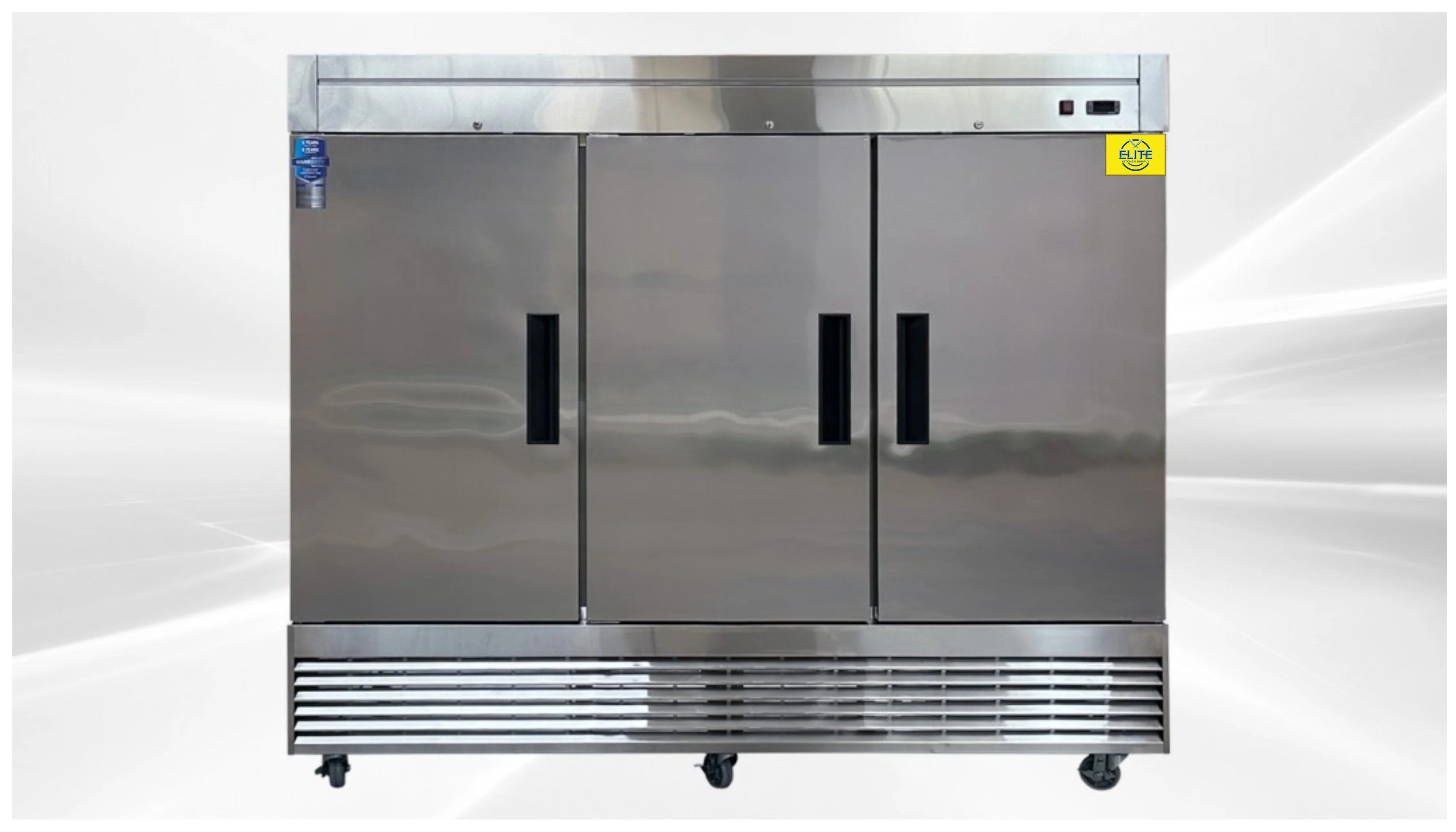 83 in. Three Door Upright Reach-in Commercial Freezer in Stainless Steel 64.80 Cu. ft.