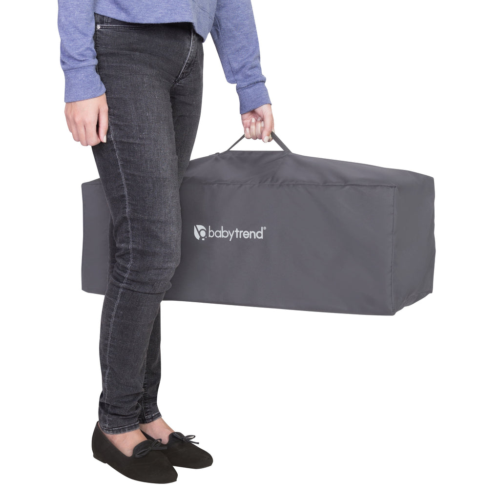 Baby Trend Nursery Center Playard - Animal Jubilee, Grey, Infant