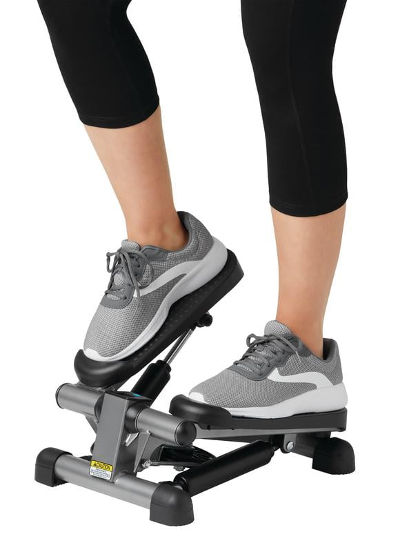 Athletic Works Mini Stepper Machine with Hydraulic Tension Resistance, Compact 14" L x 15" W x 12.5" H Footprint