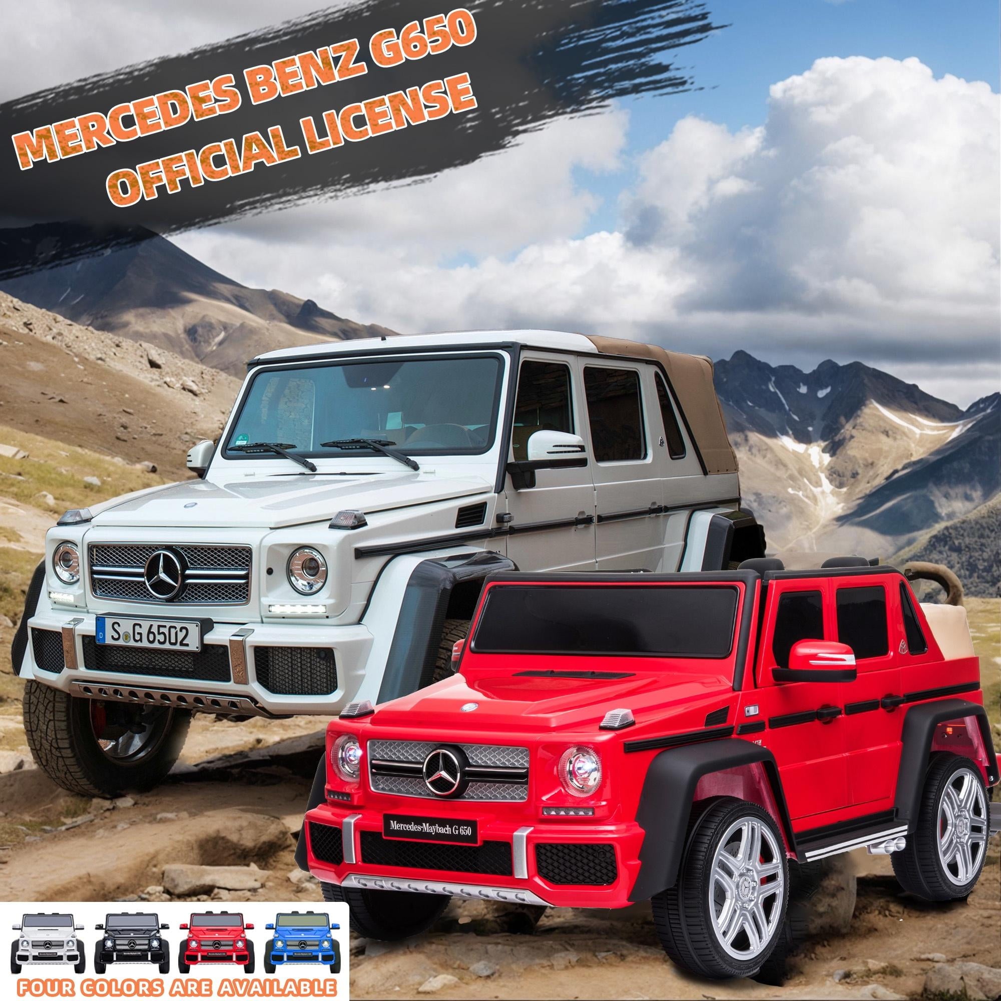 24V Ride on Car with Remote Control for Kids Mercedes Benz Ride on Car Toy for Boys and Girls 3-6 Years Old, Electric Vehicle, Bluetooth, LED Light, White