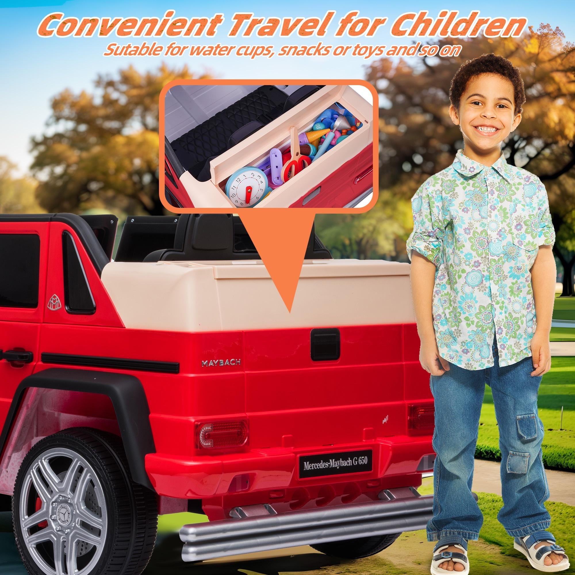 24V Ride on Car with Remote Control for Kids Mercedes Benz Ride on Car Toy for Boys and Girls 3-6 Years Old, Electric Vehicle, Bluetooth, LED Light, White