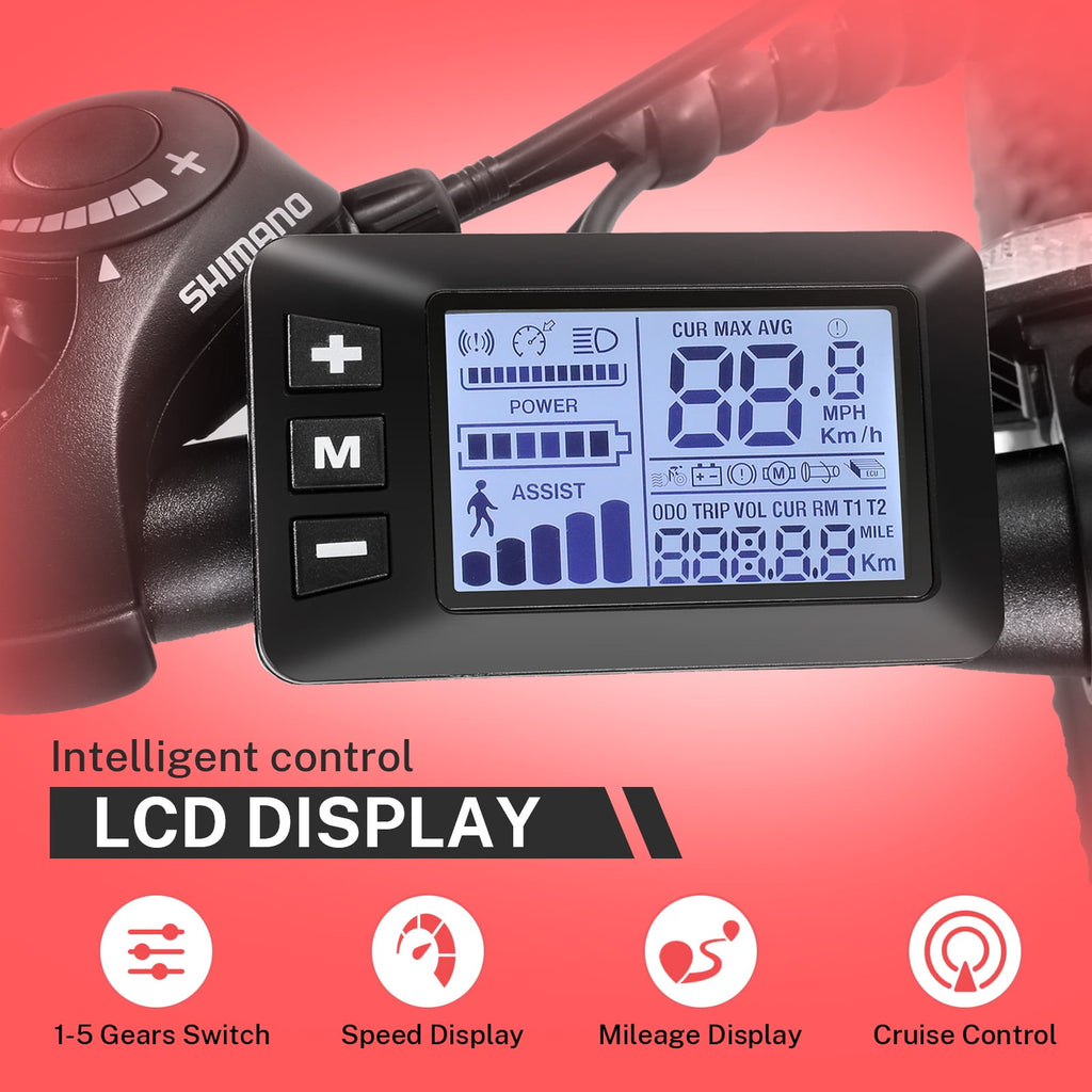 ANCHEER 26'' Electric Bike Adults/Electric Mountain Bike with 500W Motor, Up to 50 Miles commuter Ebike/Electric Bicycle with Removable 48V-7.8Ah Battery