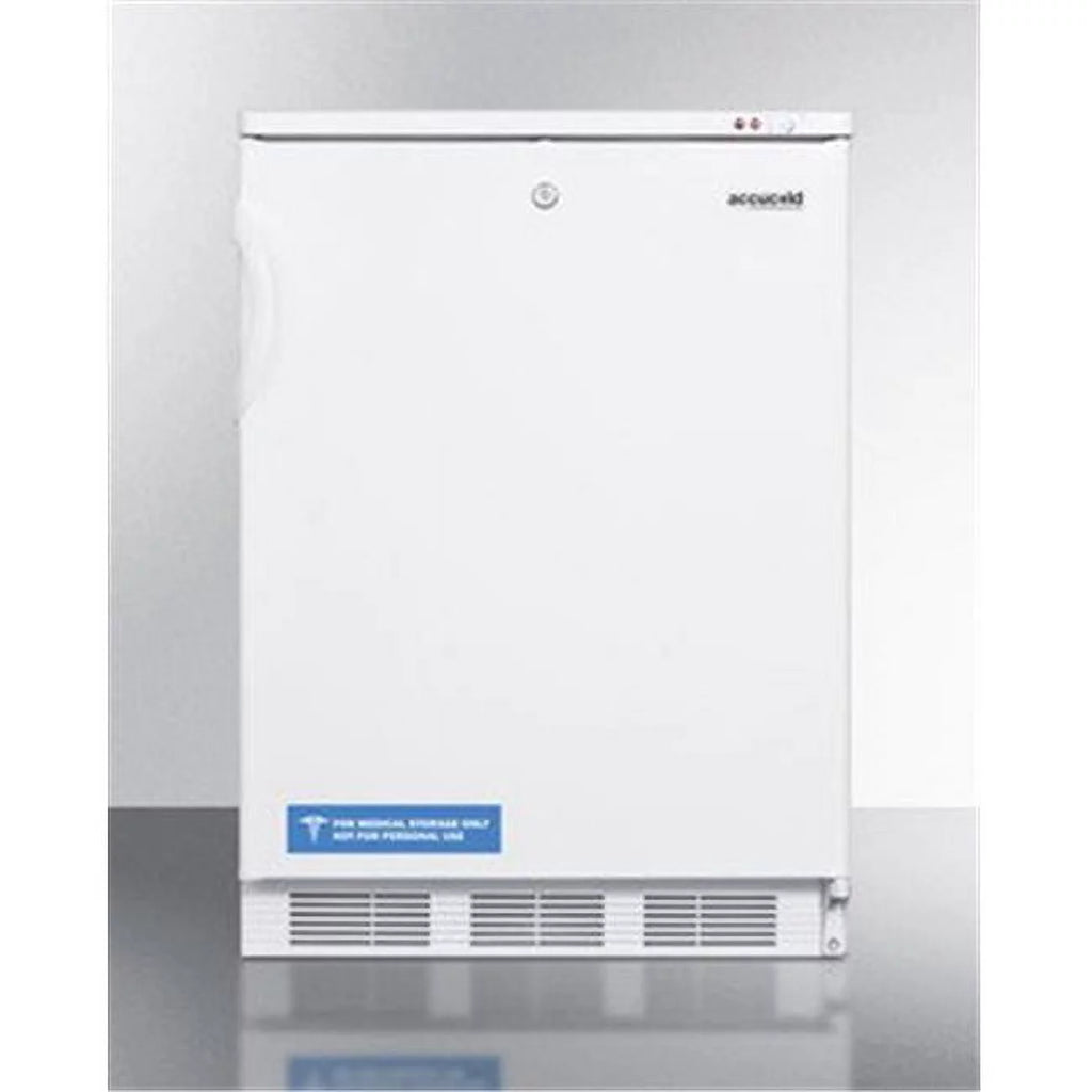 Accucold  24 in. Wide Counter Height -25 deg C Manual Defrost All Freezer with Lock - White