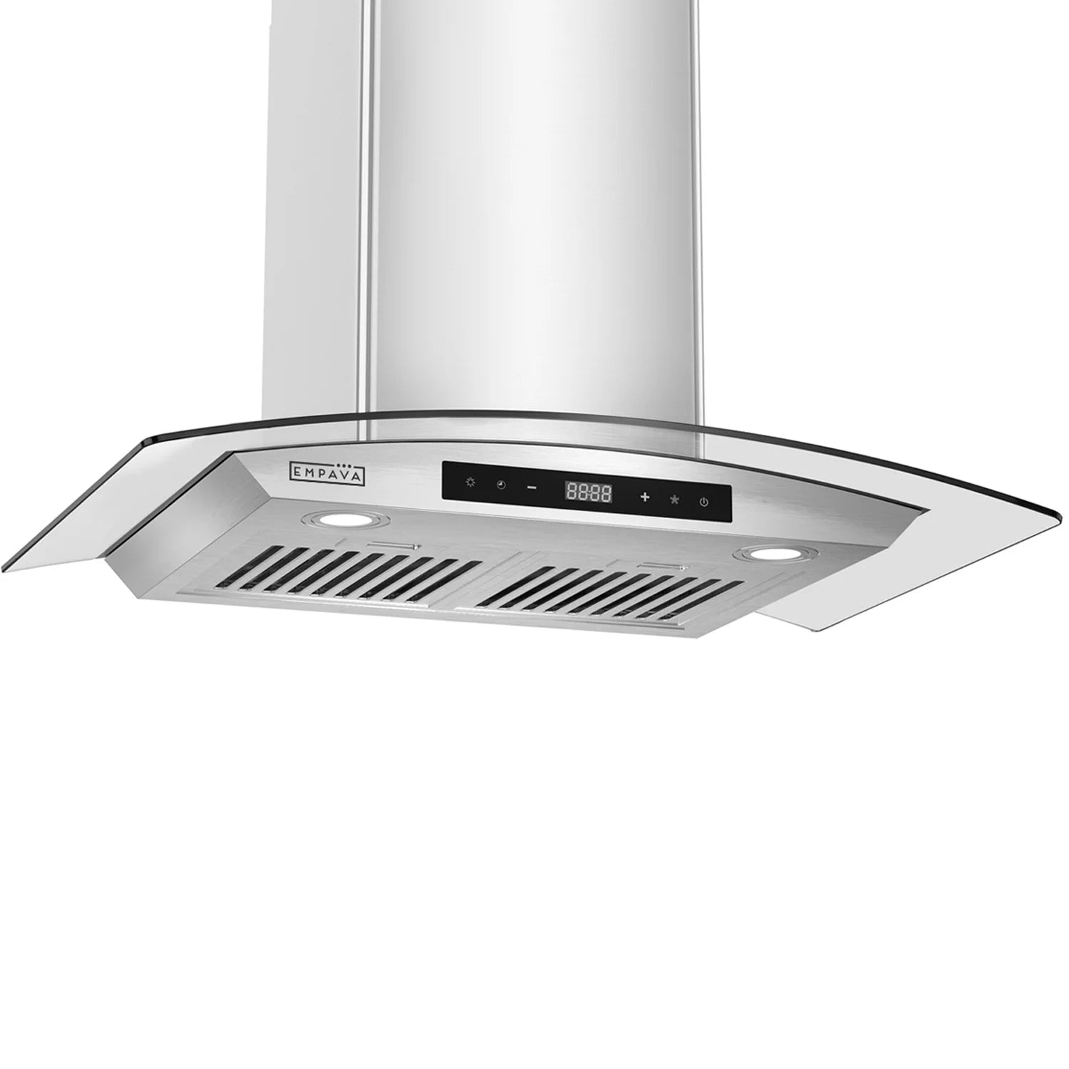 30 in. 400 CFM Ducted Kitchen Glass Wall Mount Range Hood in Stainless Steel