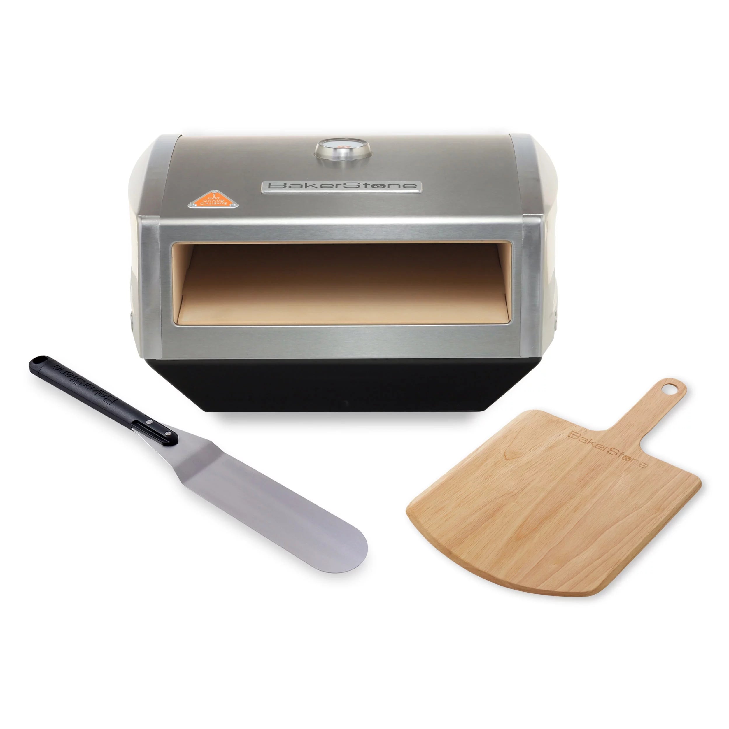 BakerStone Gas Stove Top Pizza Oven Box For Indoor Kitchen Outdoor Stove,Pizza Night Pizza Maker With Pizza Turner And Pizza Peel