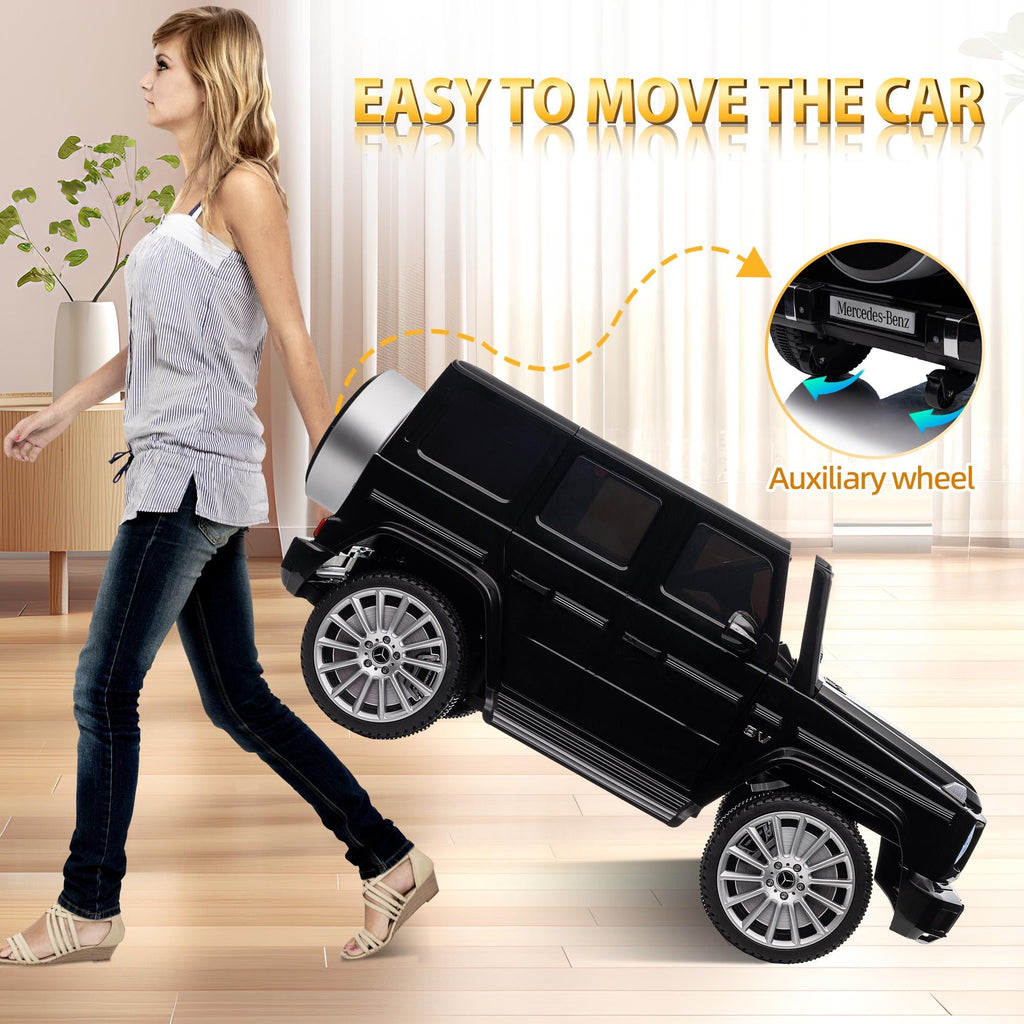 24V Ride on Car with Remote Control for Kids Mercedes Benz Ride on Car Toy for Boys and Girls 3-6 Years Old, Electric Vehicle, Bluetooth, LED Light, White