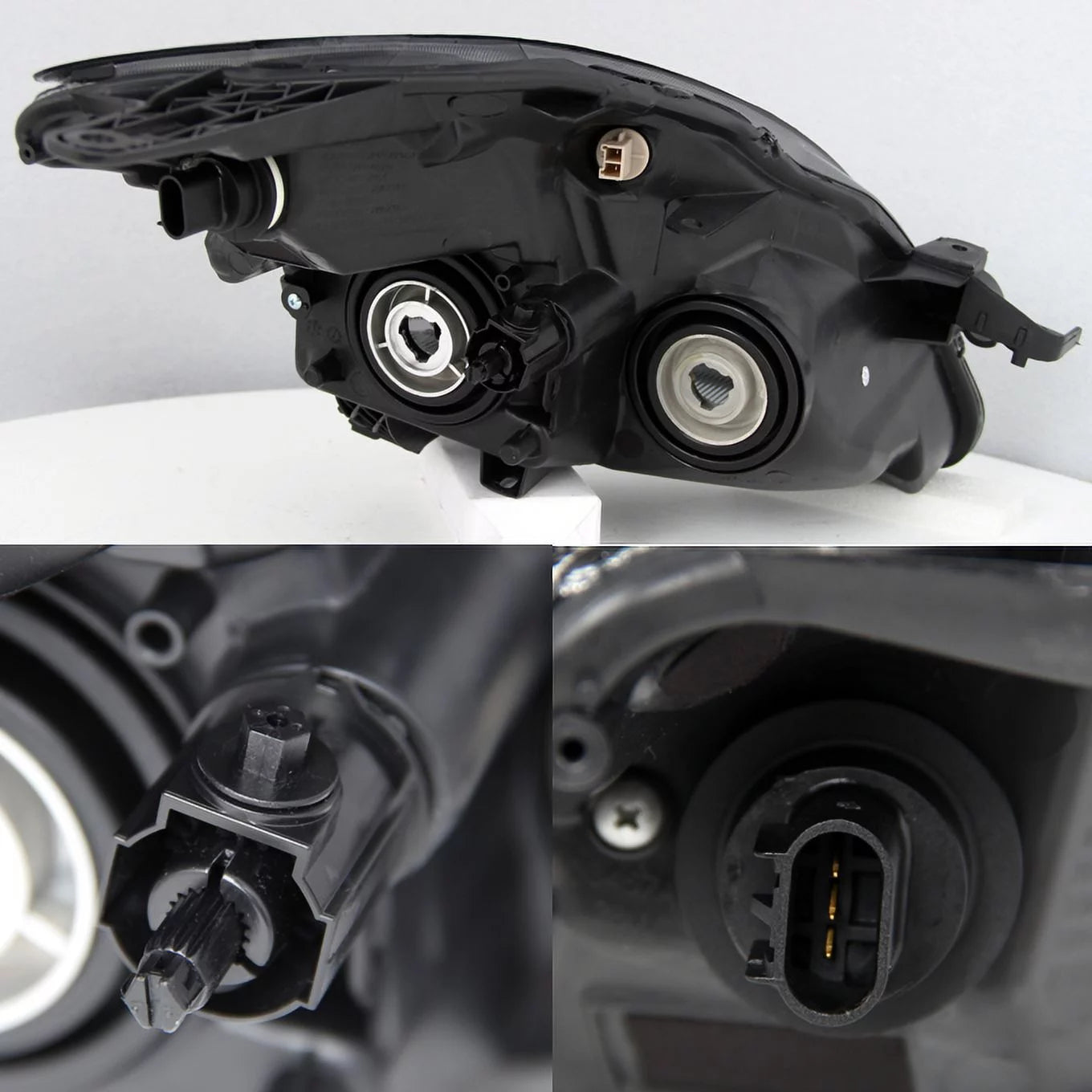 AKKON - Fits Altima 4 Door Sedan Base|S|SL|SE Black Headlights + Black Tail Lights Left & Right Replacement