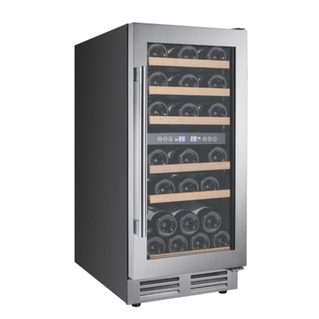 Avanti Designer Series WCF282E3SD - Wine cooler - freestanding - niche - width: 15.6 in - depth: 23.6 in - height: 33.9 in - black/stainless steel
