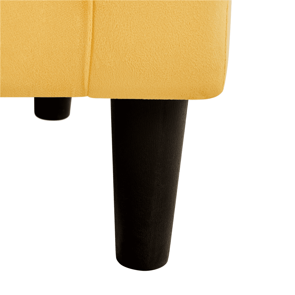 Alden Design Upholstered Velvet Club Accent Chair for Living Room, Yellow