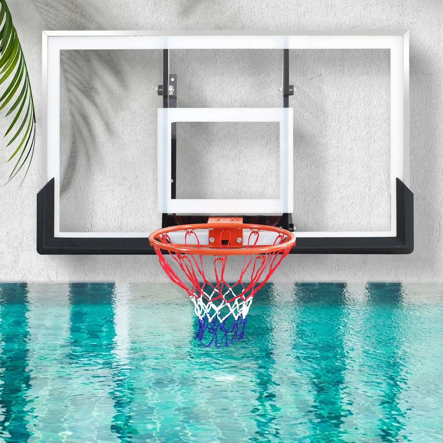 48in Basketball Backboard and Rim Combo, iFanze Professional Wall-Mounted Basketball Hoop with Shatterproof Polycarbonate Backboard for All Levels Indoor Outdoor Use