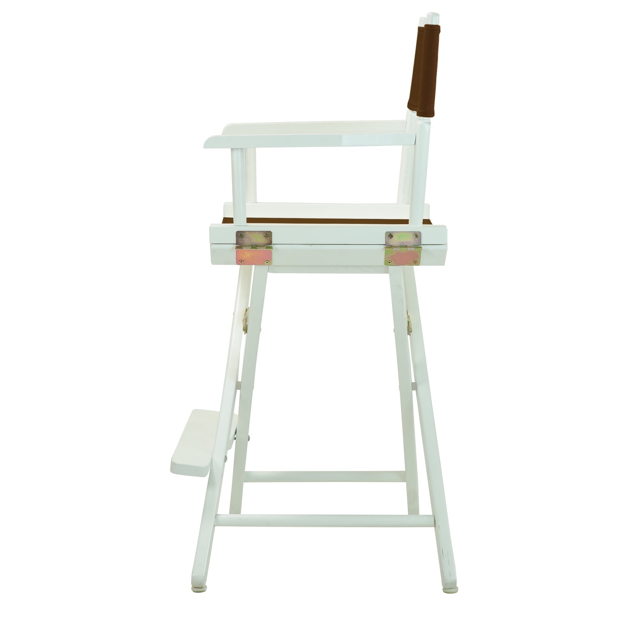 "24" Director's Chair White Frame-Purple Canvas"
